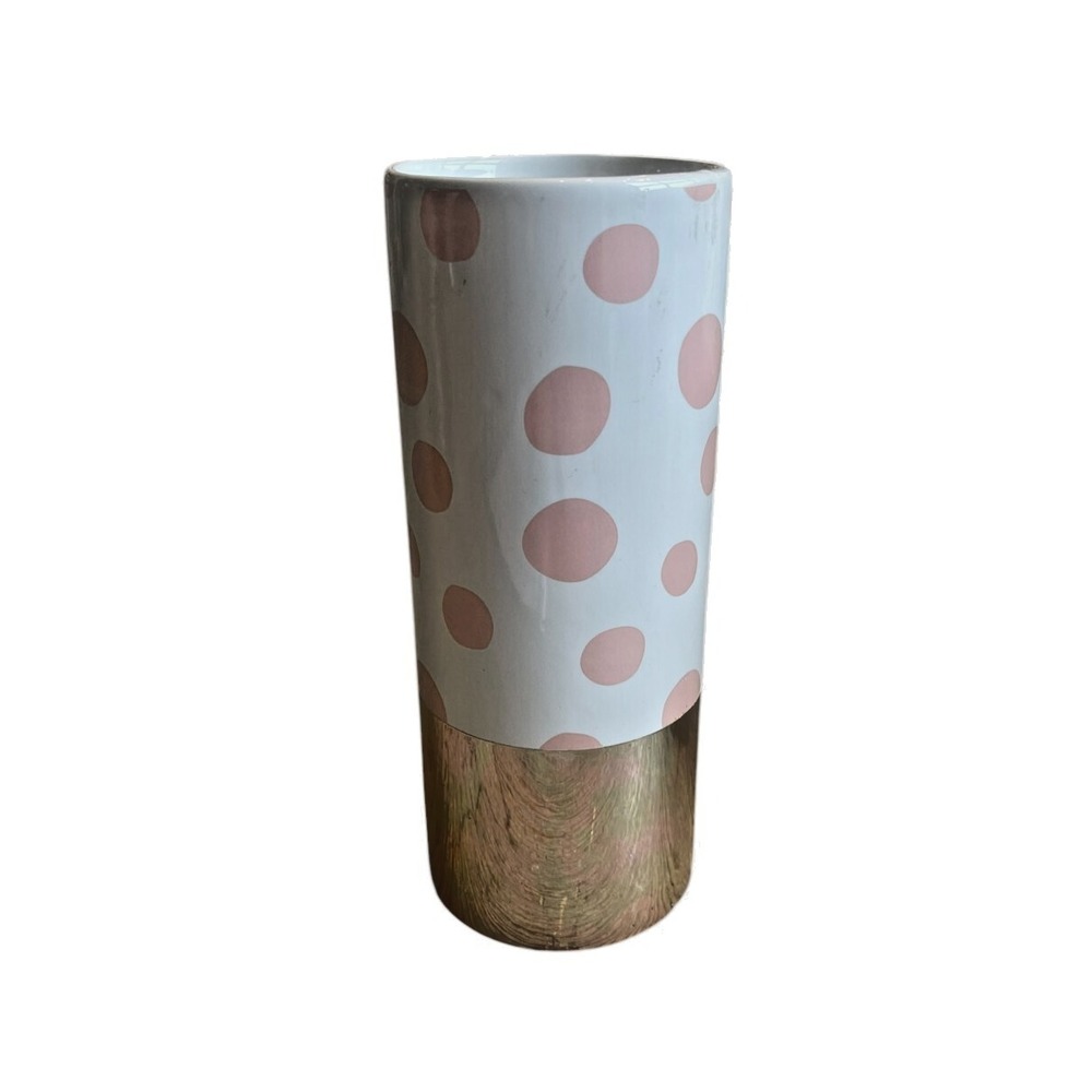Two's Company Pretty In Pink Patterned Vases- Set of 3- Measures 7 1/2" H x 3" D - Picture 5 of 5